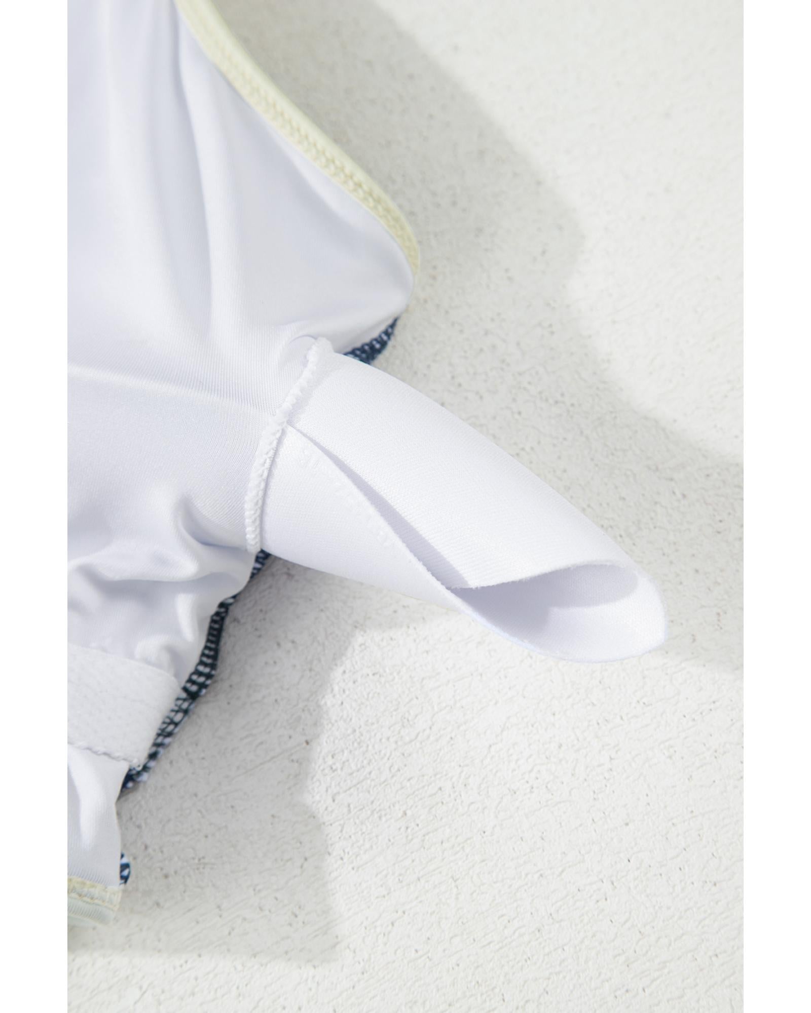 Green Floral Printed Zipped Plus Size Two Pieces Bikini - 3X