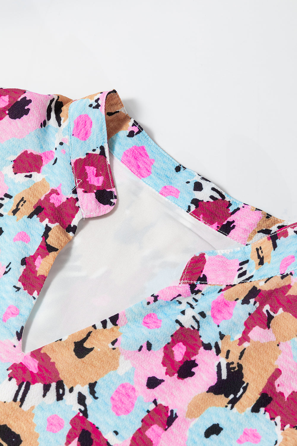 Red Floral Ruffled Cap Sleeve Plus Size Mini Dress - 3X