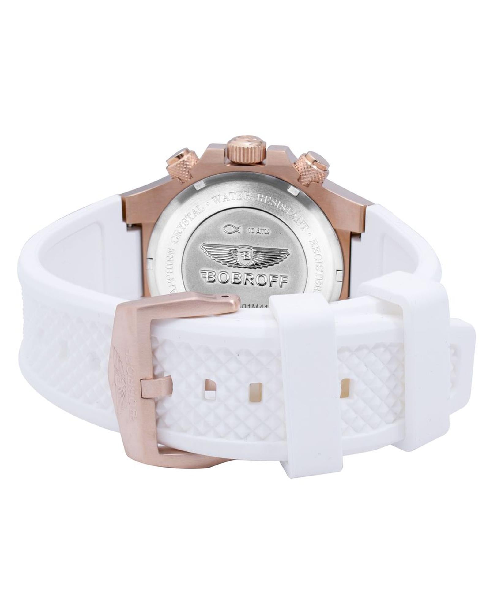 Bobroff Unisex's White Rubber Watch - One Size