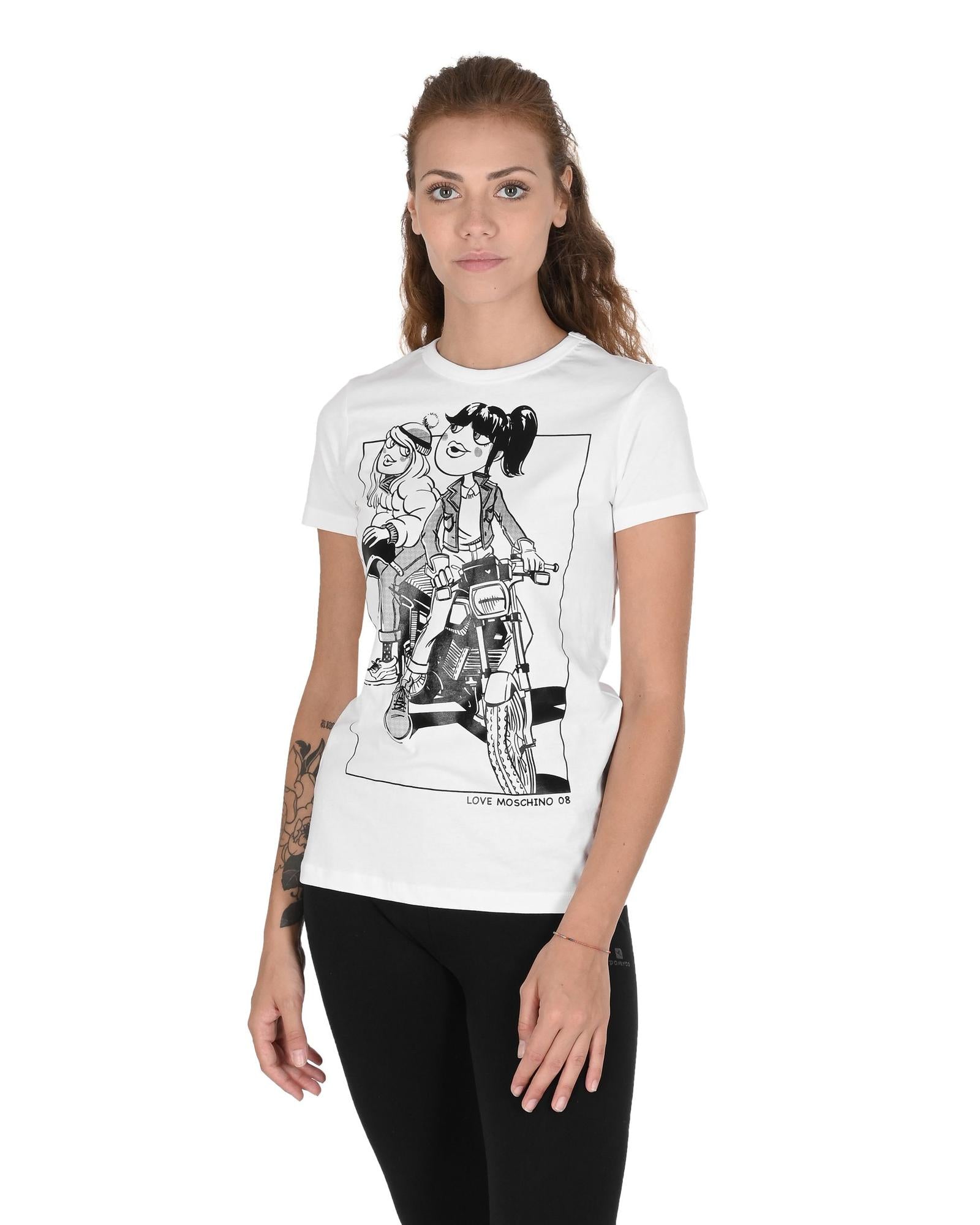 Love Moschino Women's Graphic Print T-shirt - 38 IT