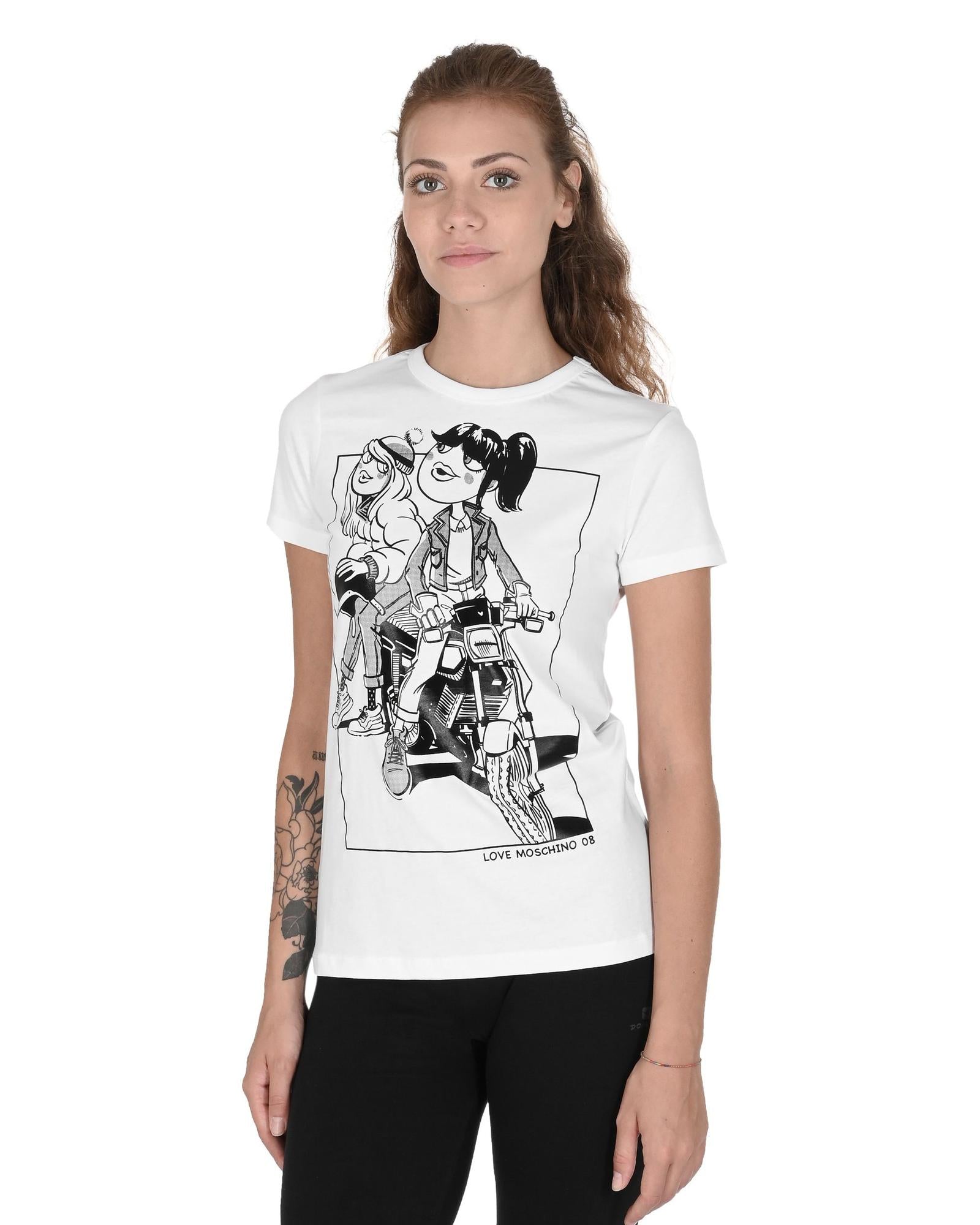 Love Moschino Women's Graphic Print T-shirt - 38 IT