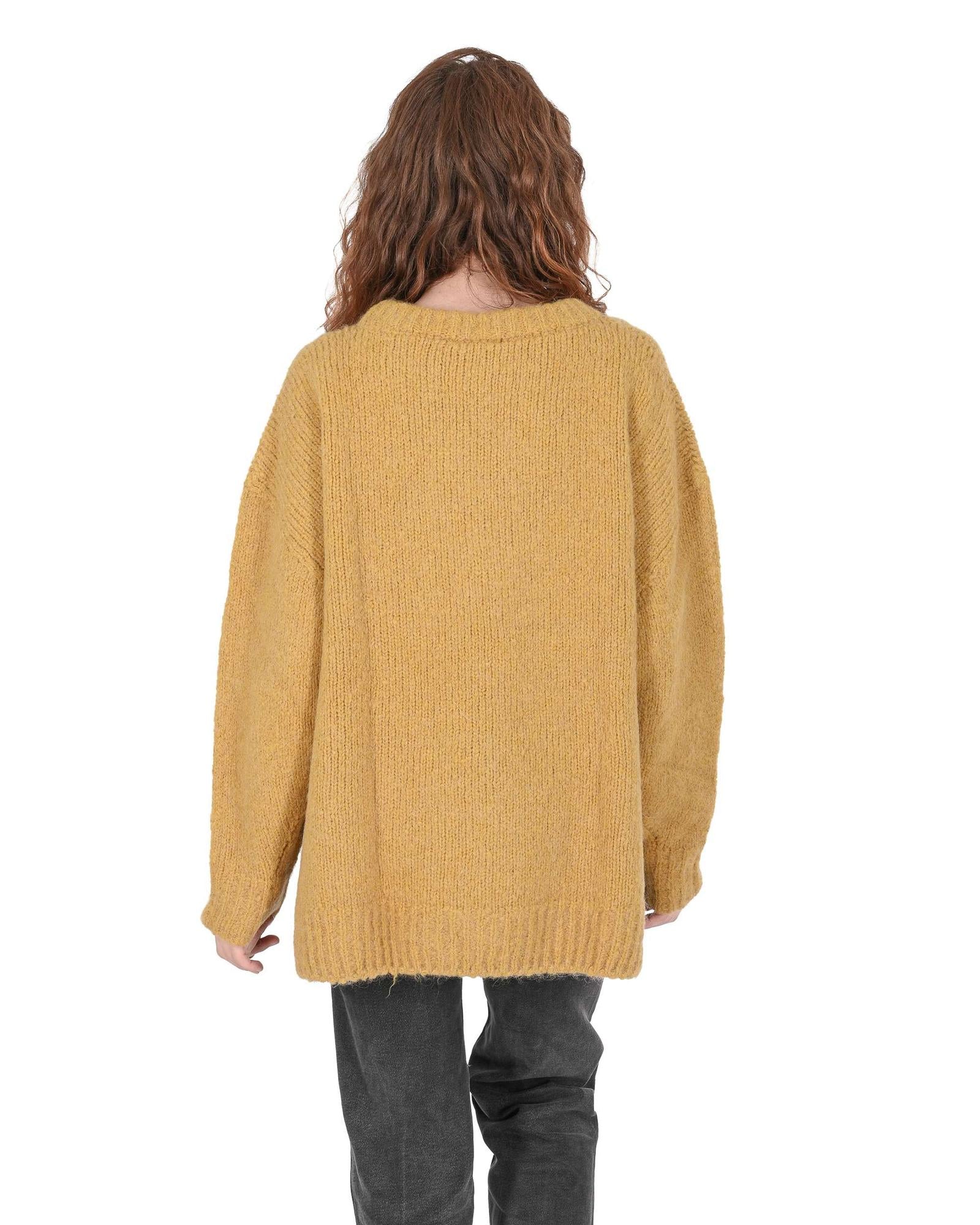 Hugo Boss Women's Dark Yellow Alpaca Blend Sweater in Yellow - XL