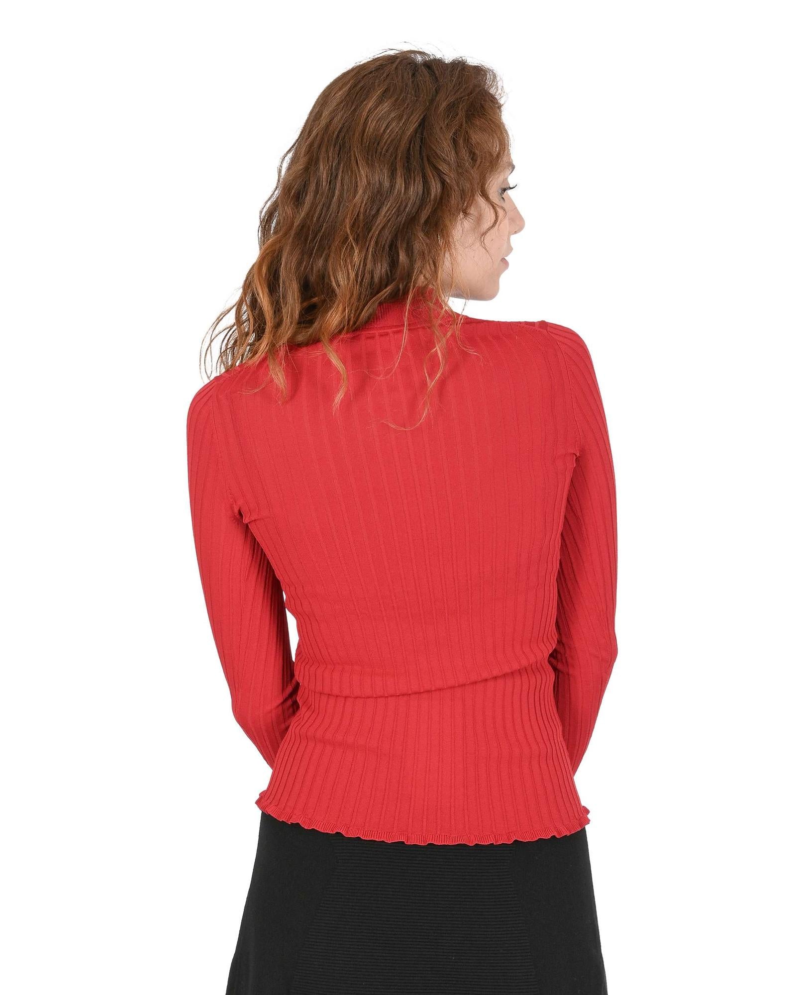 Hugo Boss Women's Red Viscose Blend Sweater in Red - M
