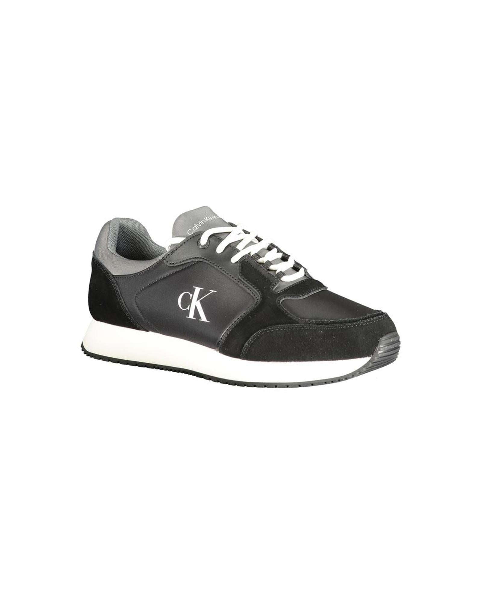 Calvin Klein Men's Black Polyester Sneaker - 40 EU