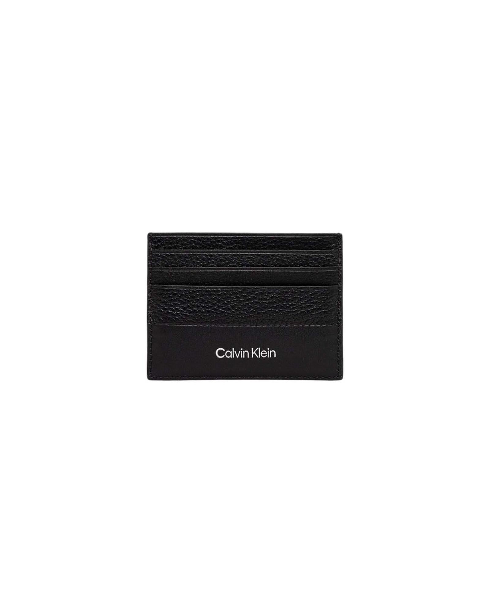 Calvin Klein Men's Black Leather Wallet - One Size