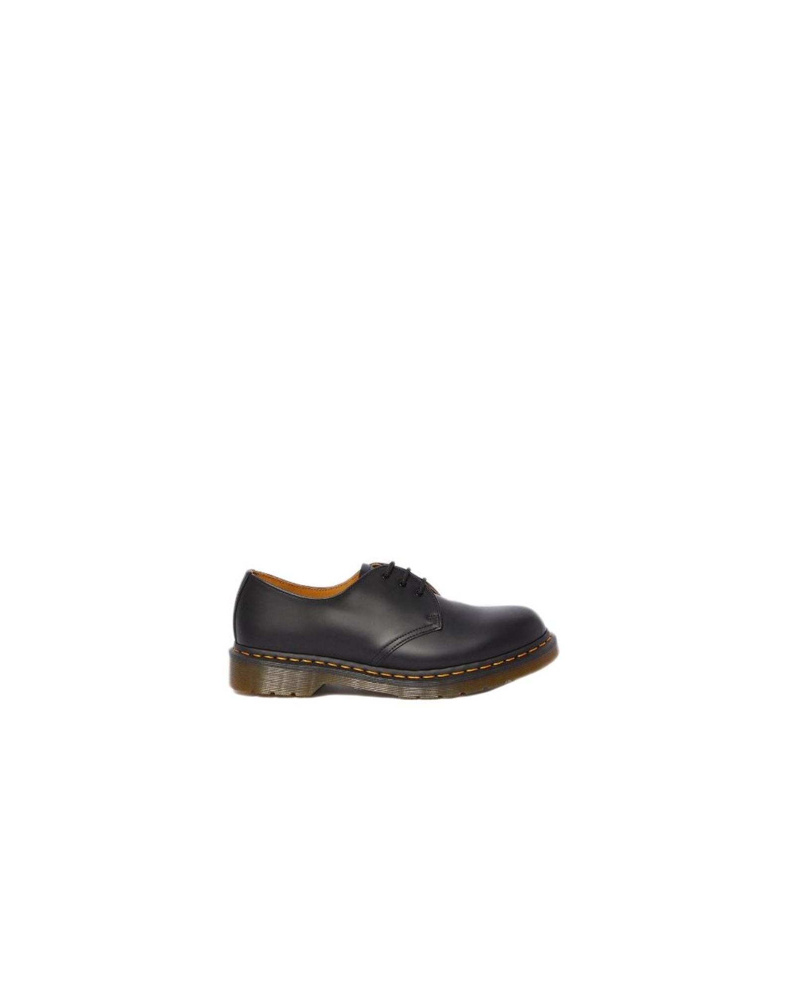 Dr Martens Women's Black Leather Flat Shoe - 36 EU