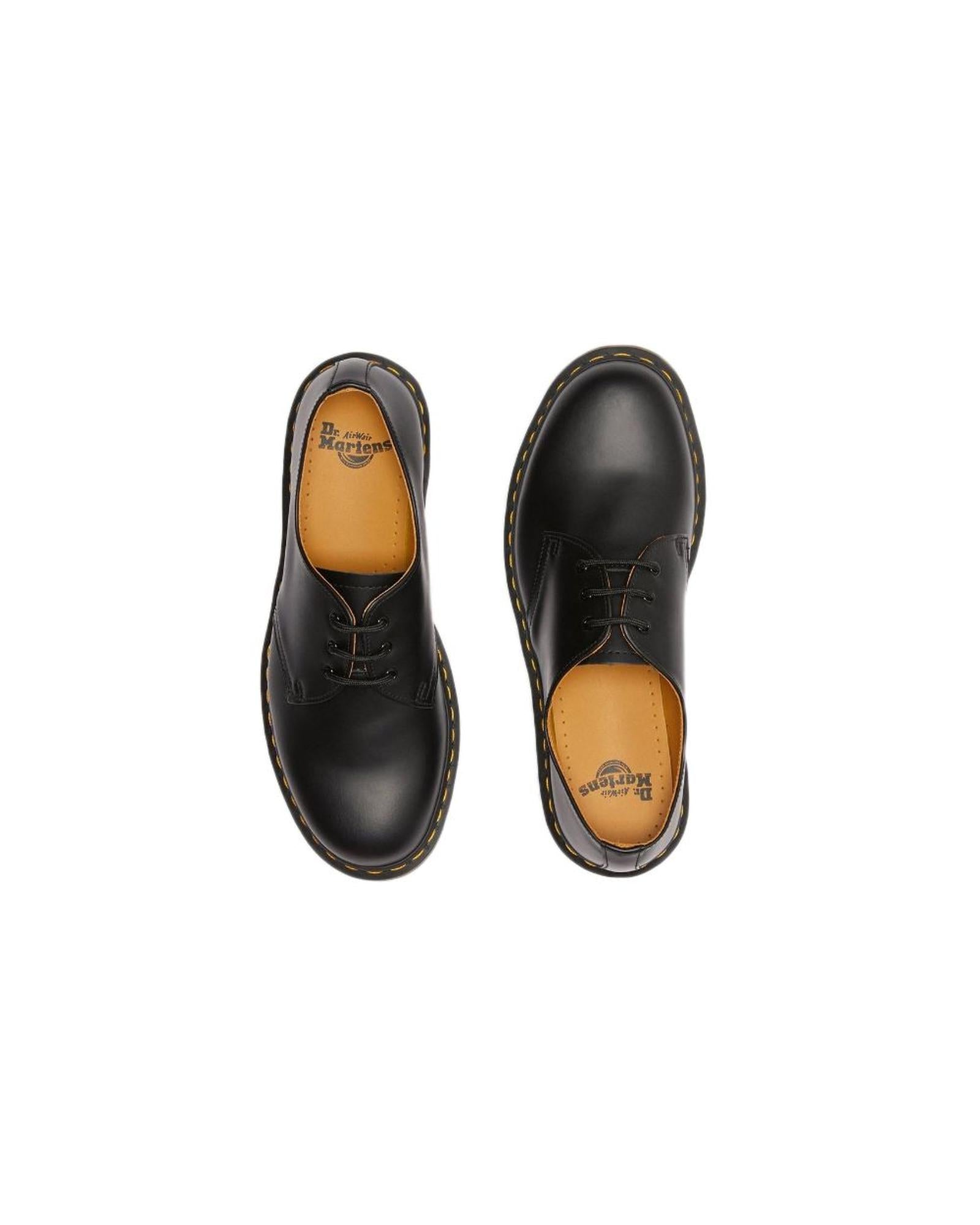 Dr Martens Women's Black Leather Flat Shoe - 36 EU