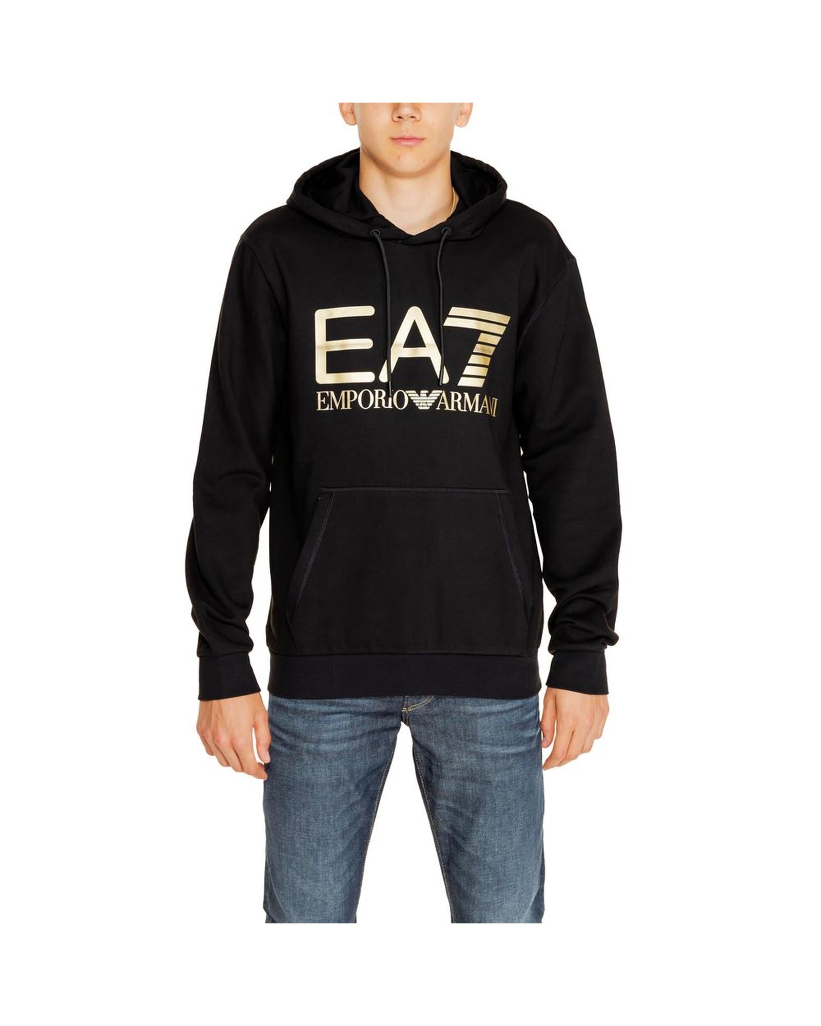 EA7 Emporio Armani Men's Black Cotton Sweater - 48 IT