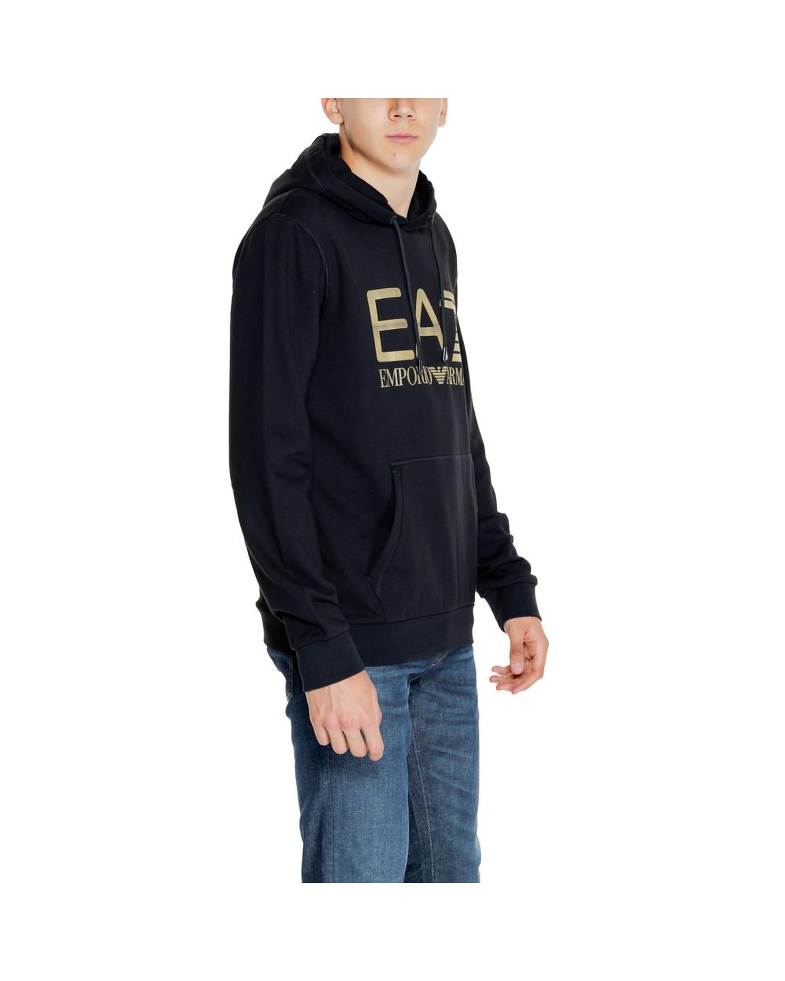 EA7 Emporio Armani Men's Black Cotton Sweater - 48 IT