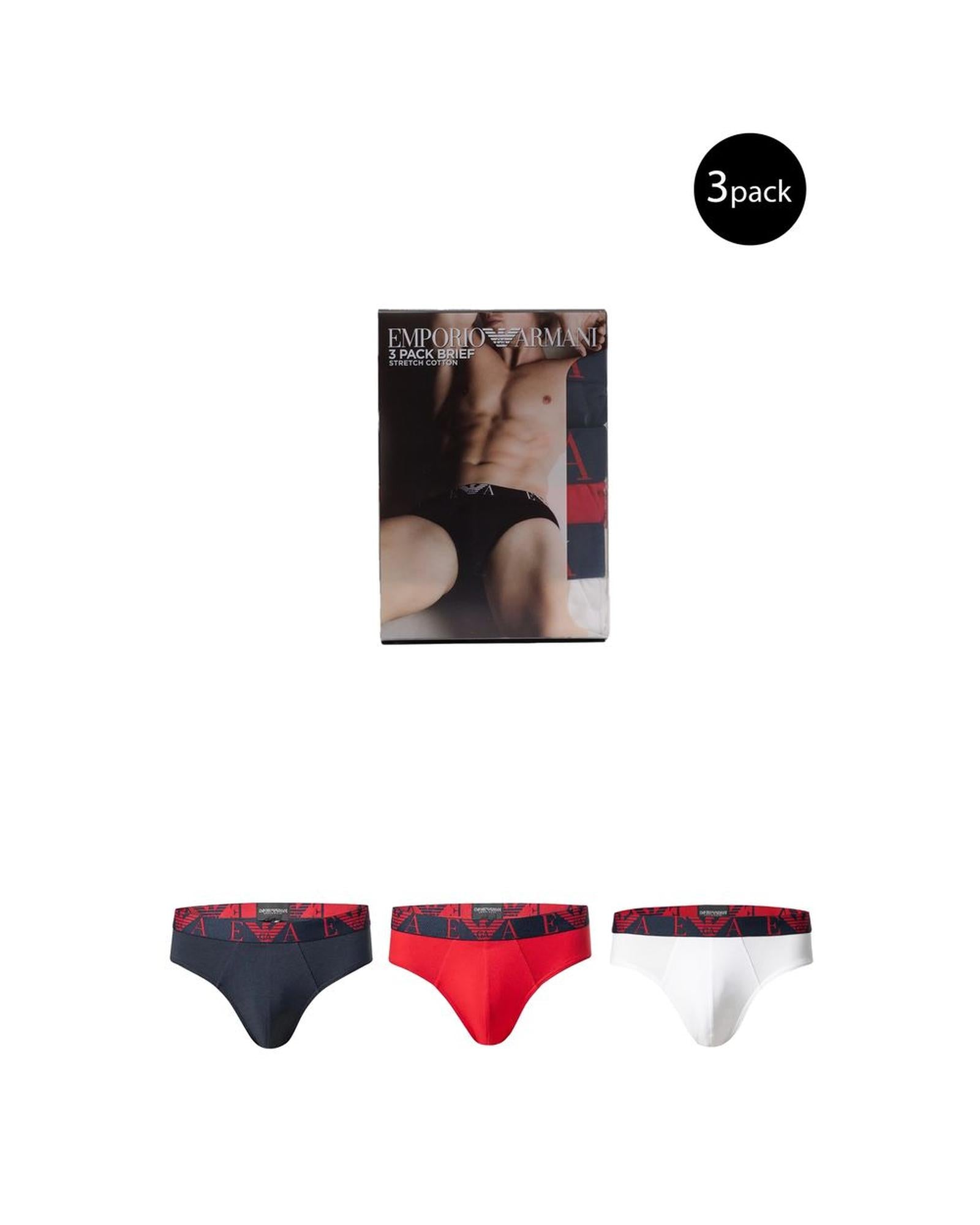 Emporio Armani Underwear Men's Red Cotton Underwear - 44 IT