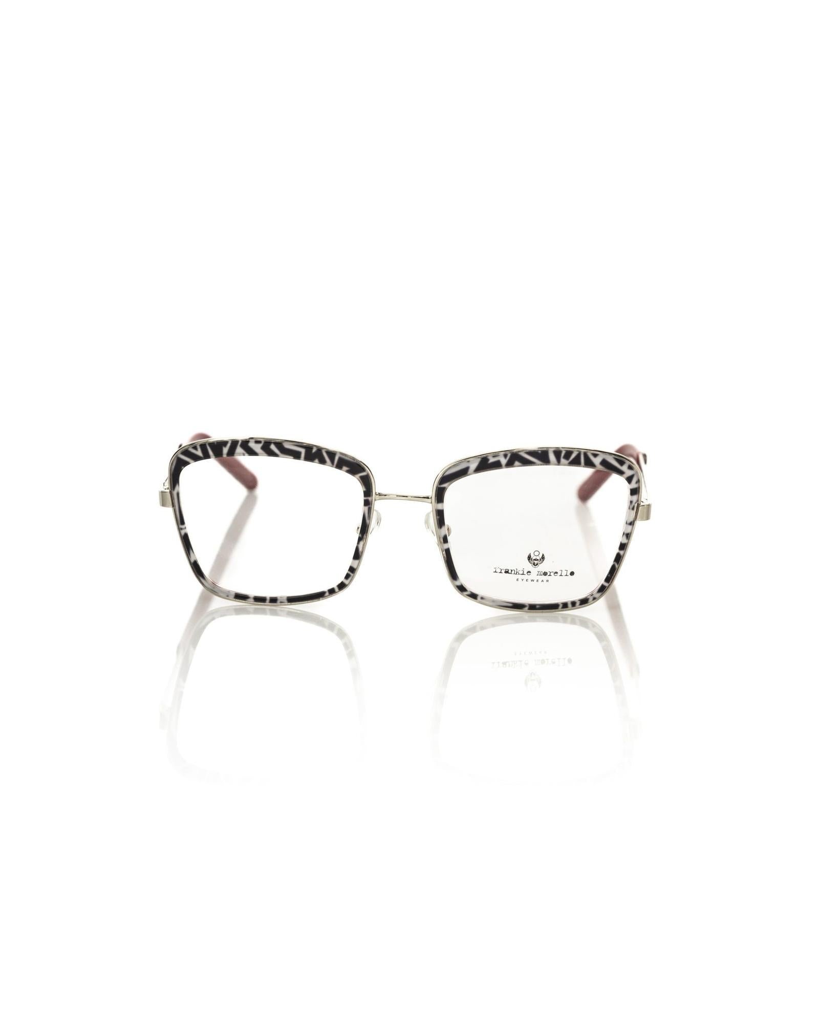 Frankie Morello Women's Chic Zebra Pattern Square Eyeglasses - One Size