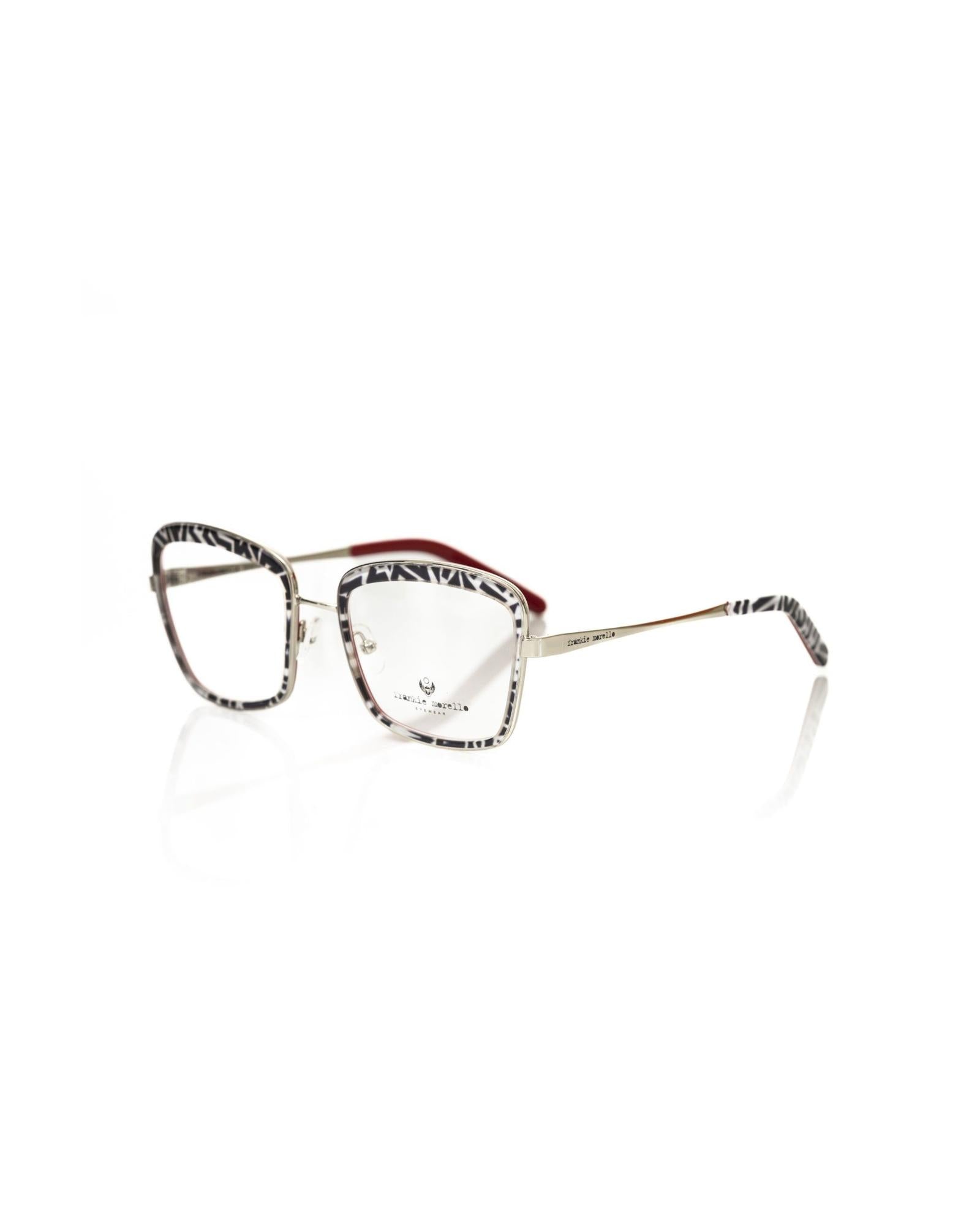 Frankie Morello Women's Chic Zebra Pattern Square Eyeglasses - One Size