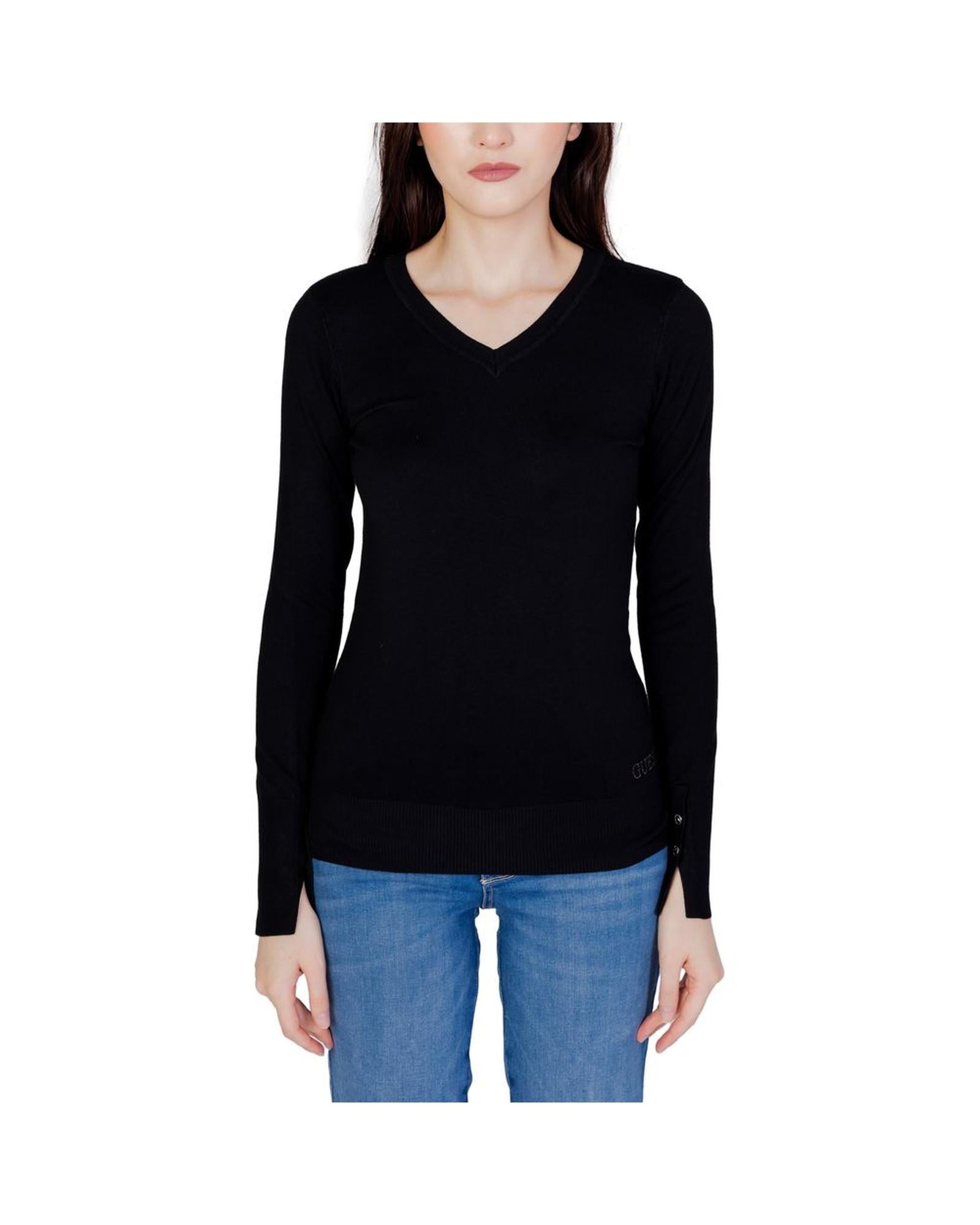 Guess Women's Black Cotton Tops & T-Shirt - 42 IT