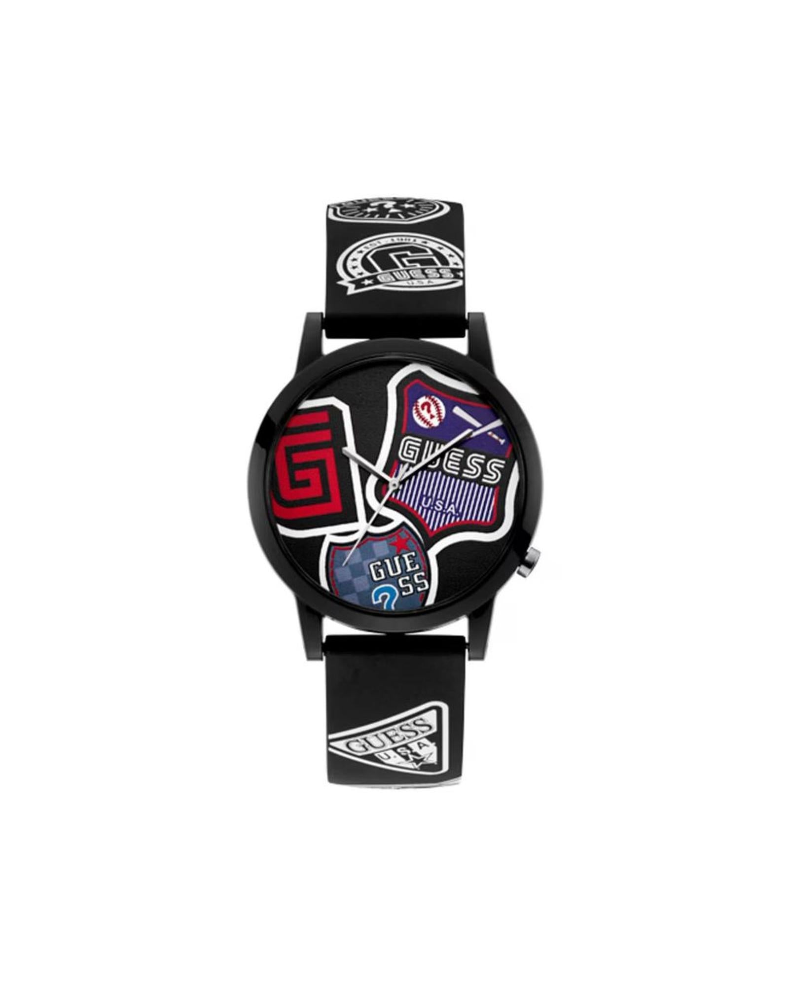 Guess Unisex's Black Silicone Watch - One Size