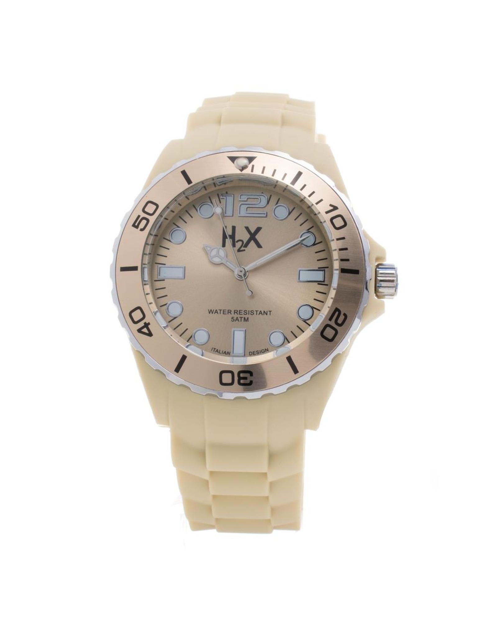 Haurex Unisex's Cream Rubber Watch - One Size