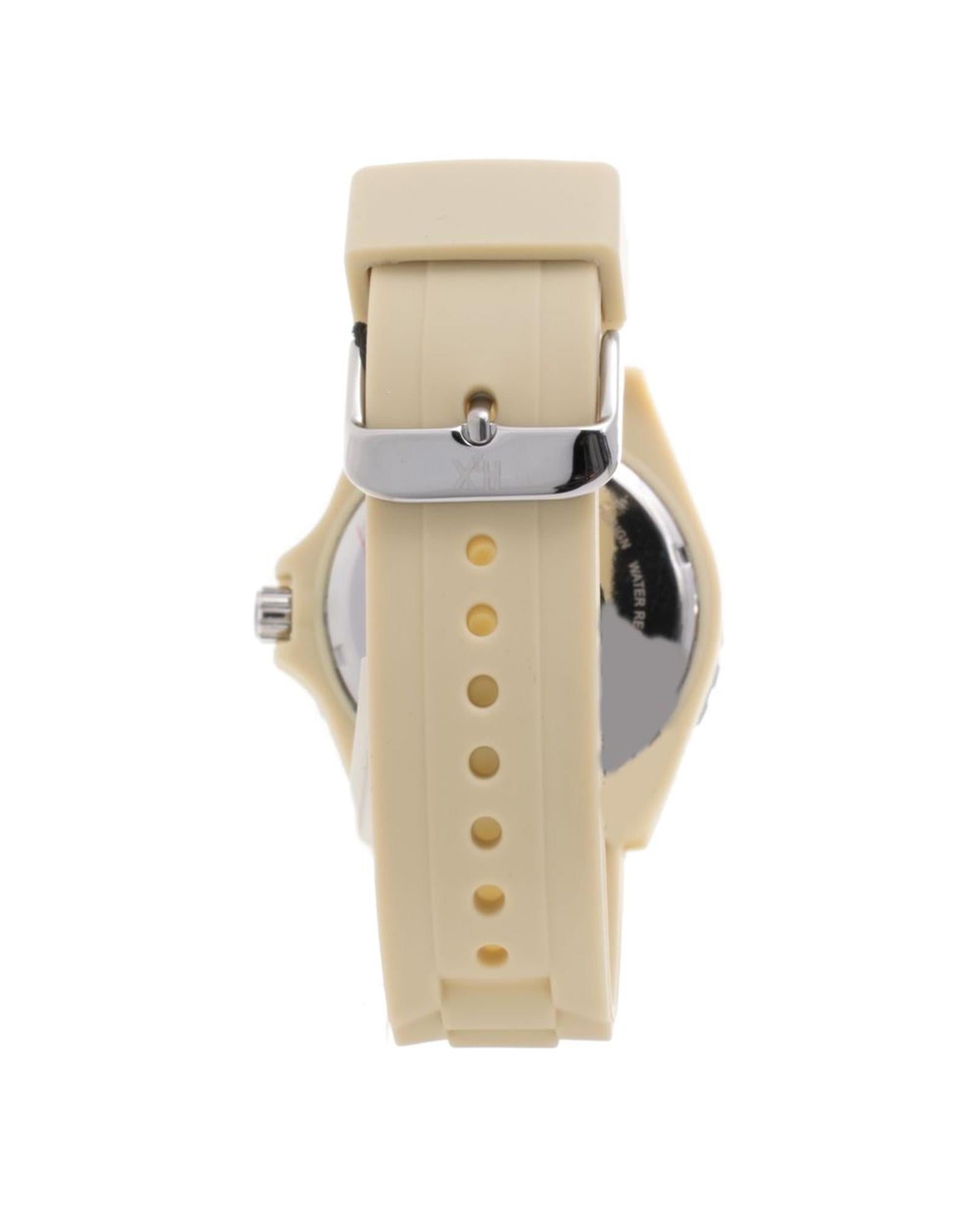 Haurex Unisex's Cream Rubber Watch - One Size