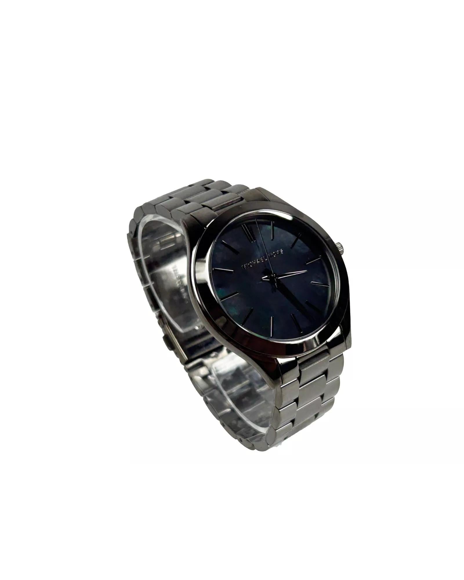 Michael Kors Unisex's Slim Runway Gun Metal Stainless Steel Watch MK3413 - One Size