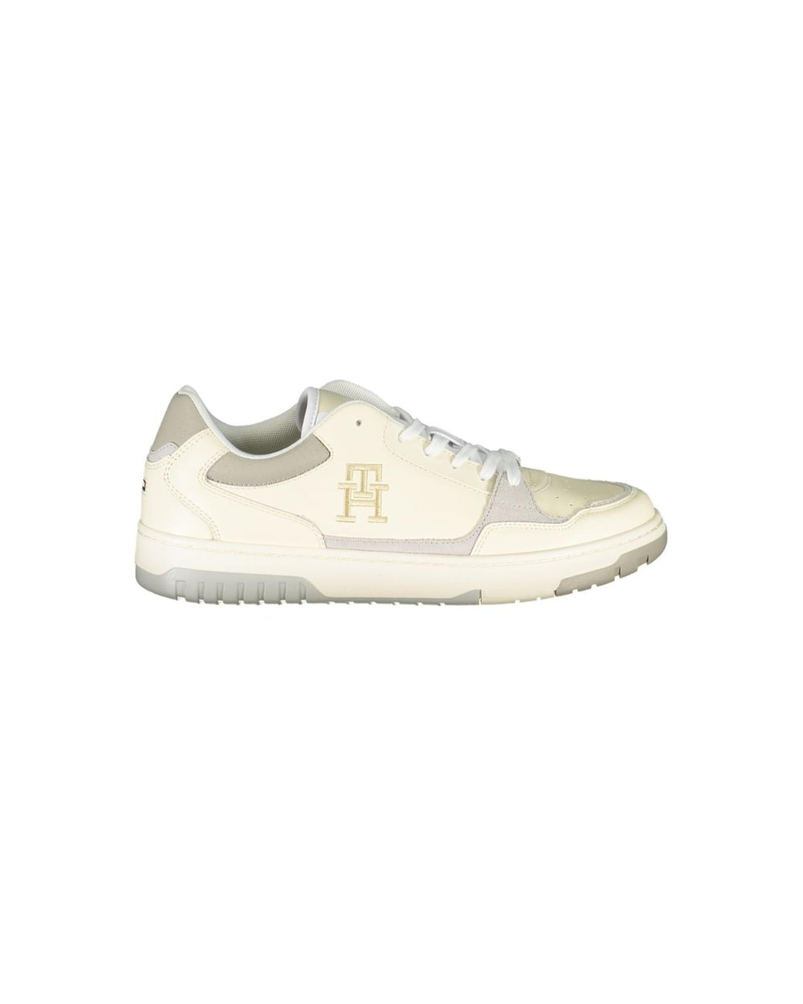 Tommy Hilfiger Men's Beige Polyester Sneaker - 40 EU