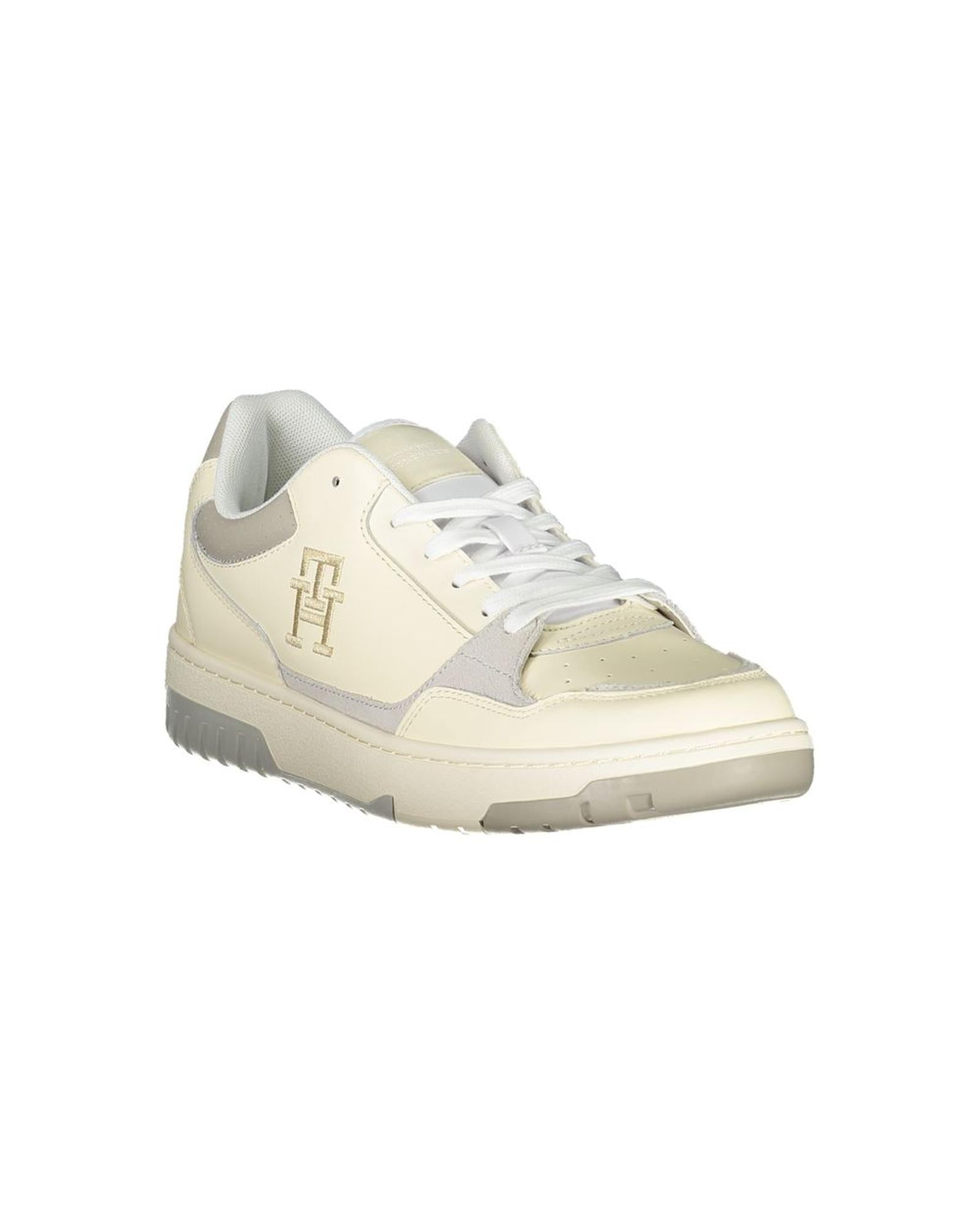 Tommy Hilfiger Men's Beige Polyester Sneaker - 42 EU