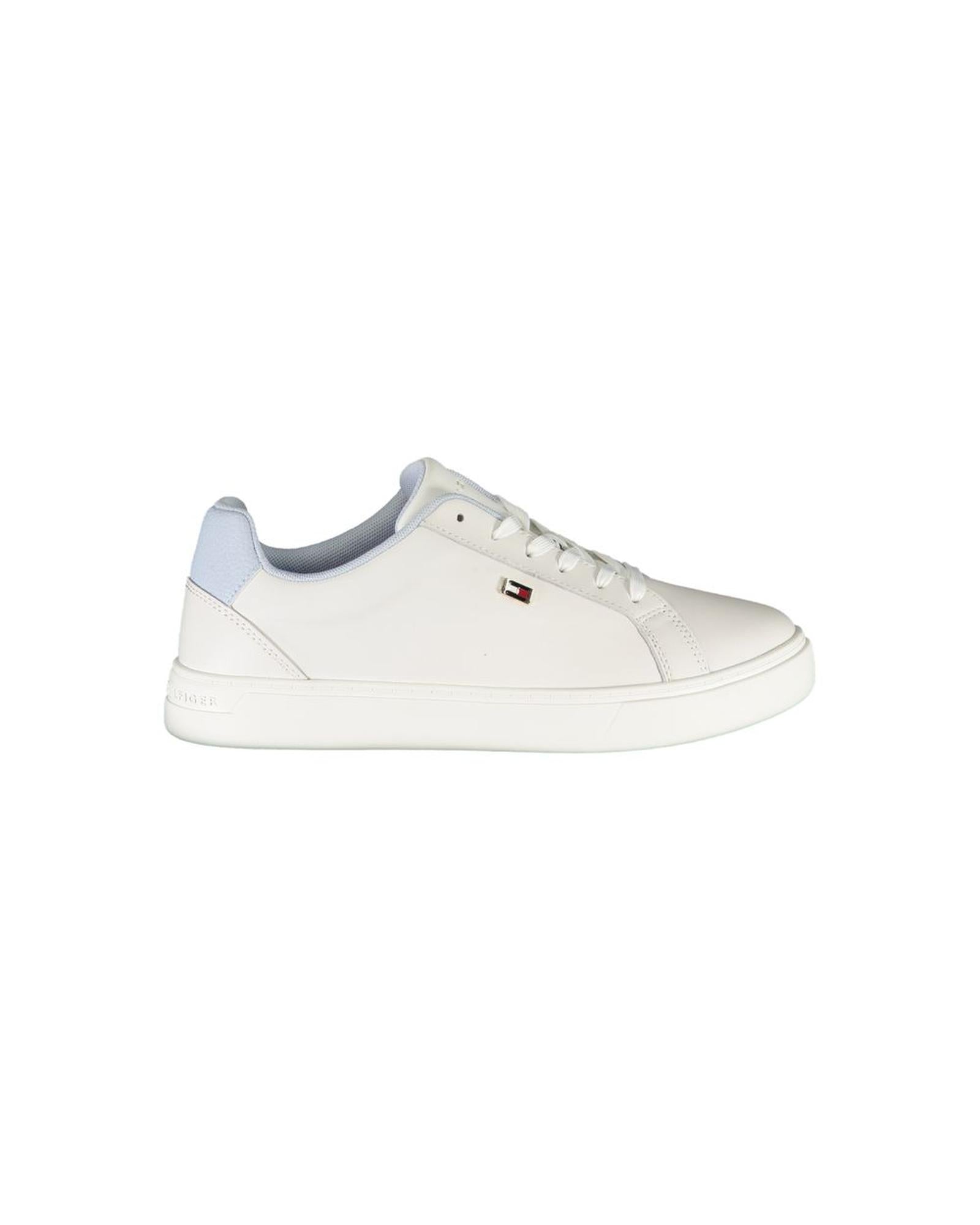 Tommy Hilfiger Women's White Polyester Sneaker - 39 EU