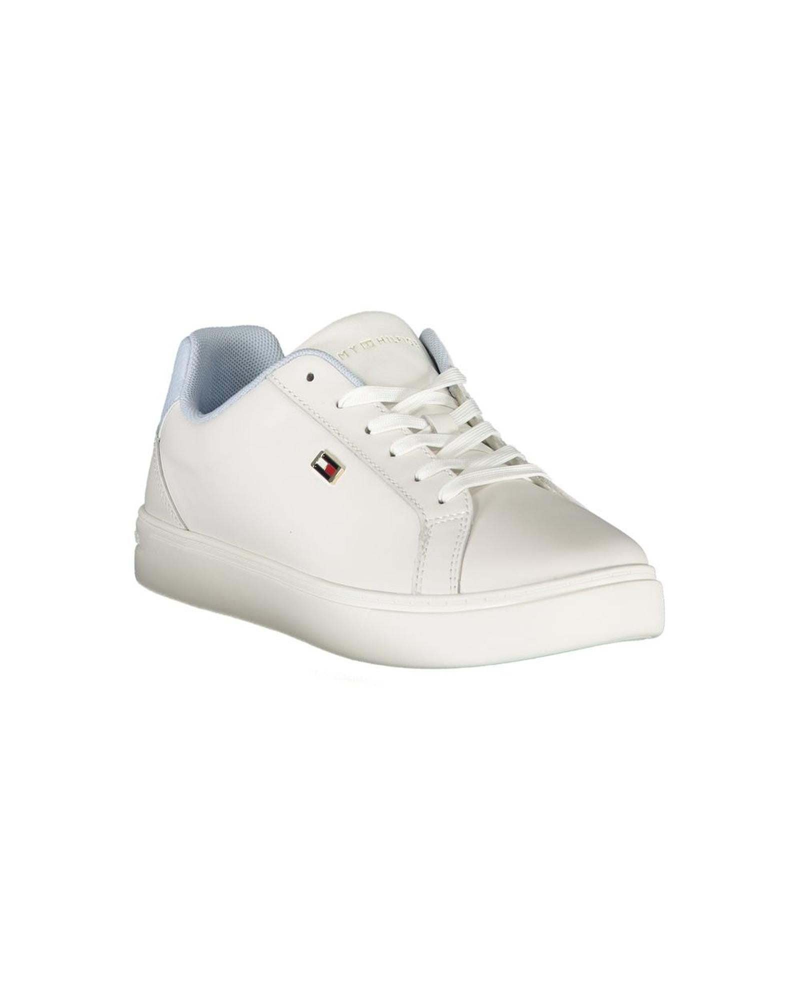 Tommy Hilfiger Women's White Polyester Sneaker - 39 EU