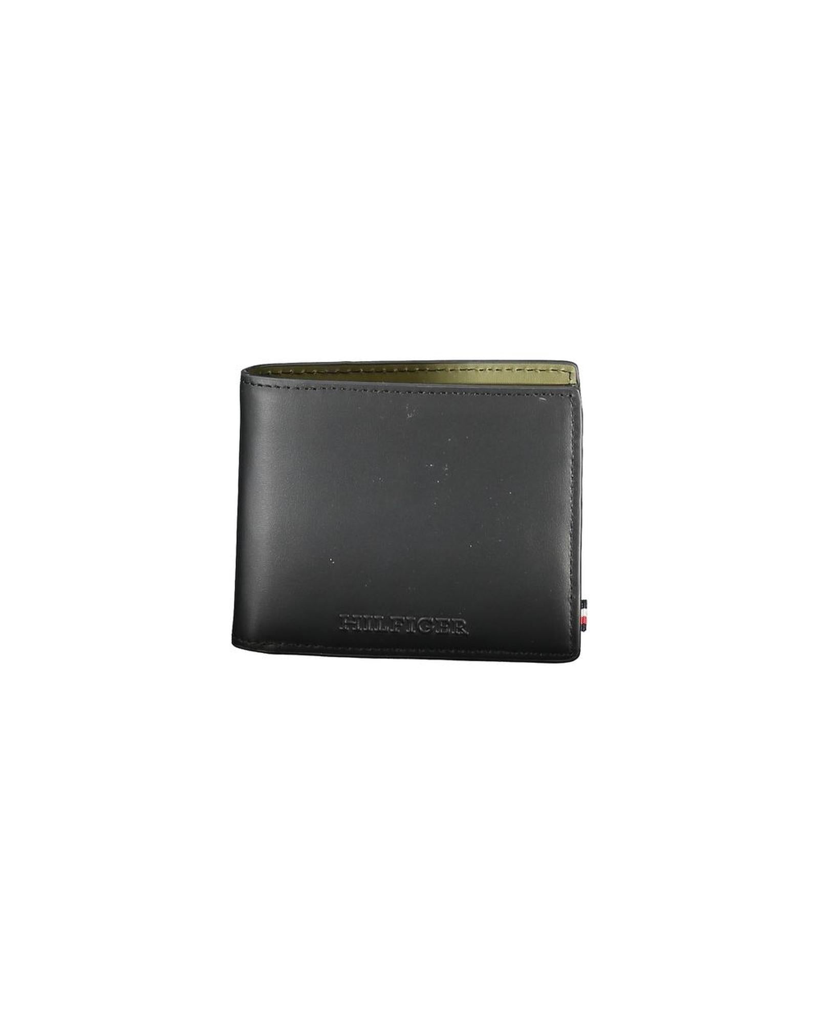 Tommy Hilfiger Men's Black Leather Wallet - One Size