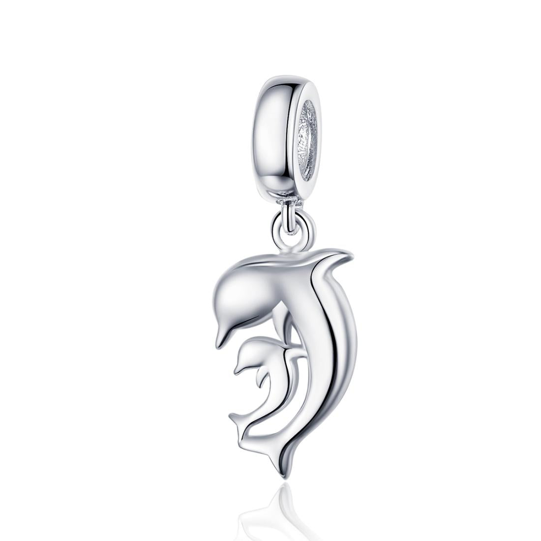 925 Sterling Silver Dolphin Pendant For Bracelet Or Necklace