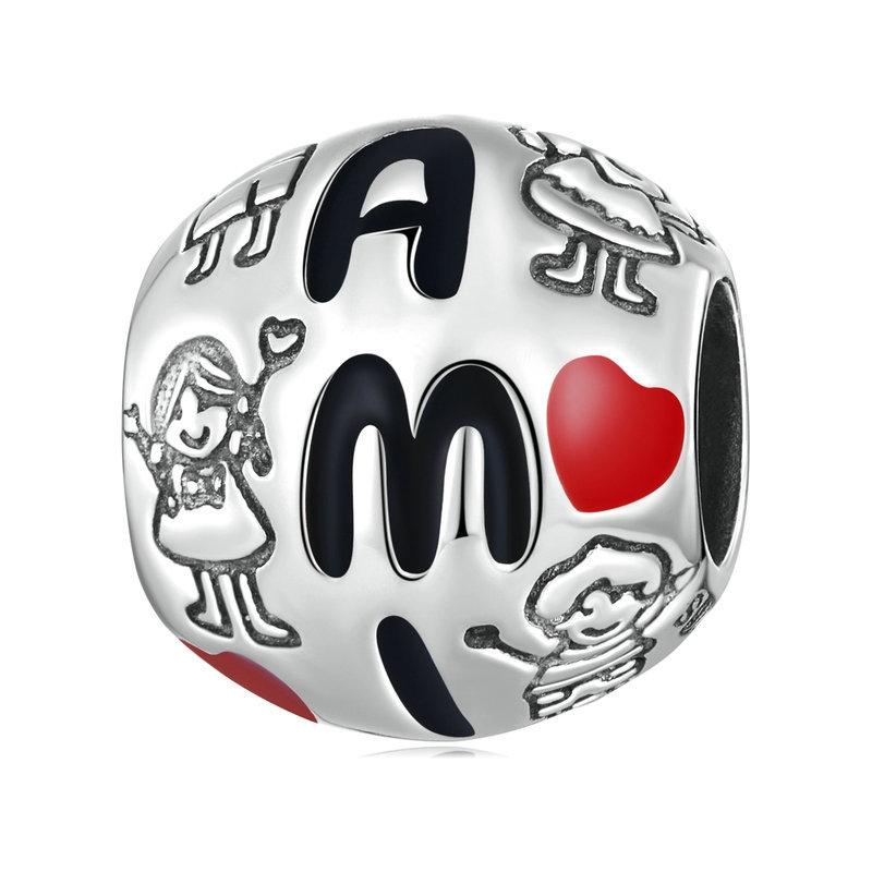 925 Sterling Silver Colourful Family Bracelet