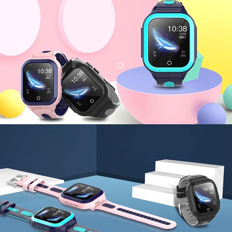 1.4 Inch 4G Gps + Wifi + Lbs Positioning Children Calling Watch With Sos Function - Pink