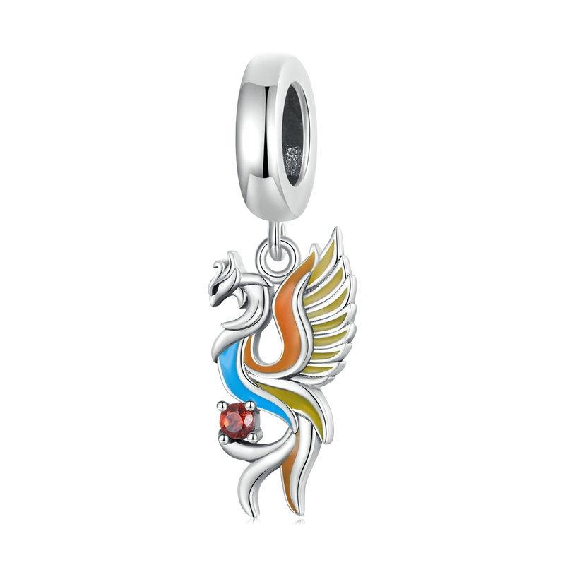 925 Sterling Silver Phoenix Bracelet With Zircon Pendant