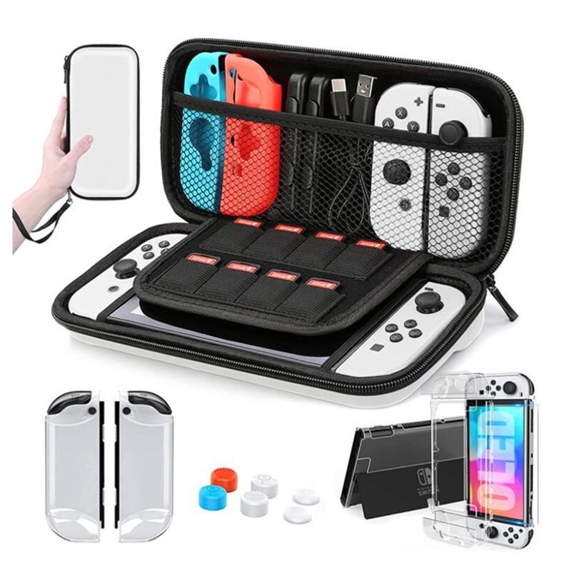 Oled Switch Bundle with Case Film Bag and Caps