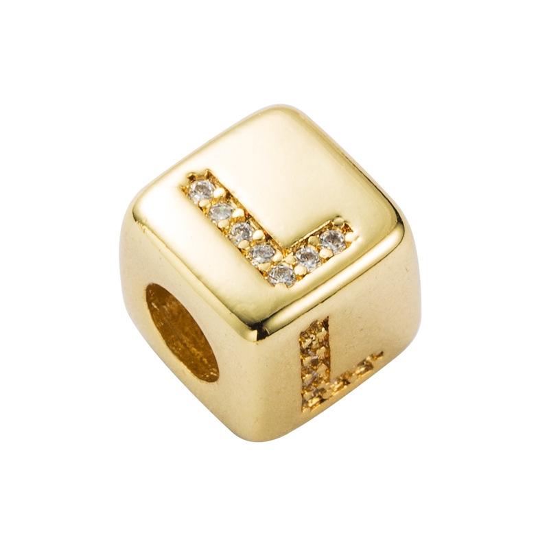 Brass Micro Inlaid Couple Red String Diy Bracelet Style - L