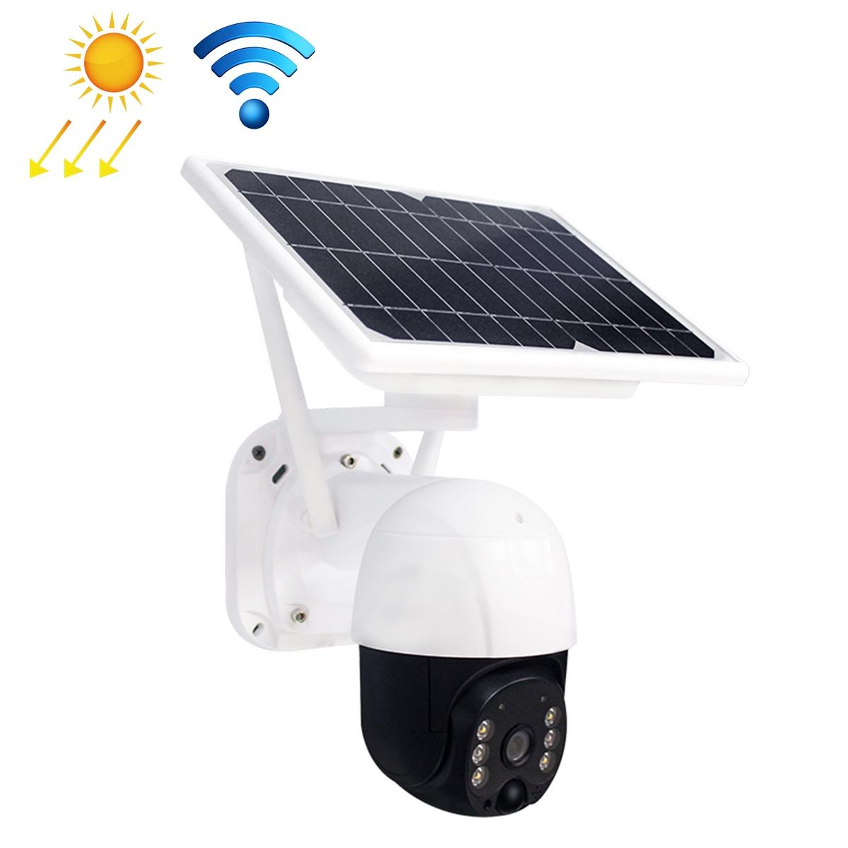 Full Hd Solar Wifi Camera With Pir Alarm & Night Vision - 2-Way Audio Tf Card Slot Battery Not Included