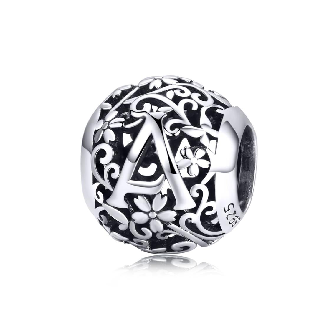 925 Sterling Silver Letter Beads For Diy Bracelets