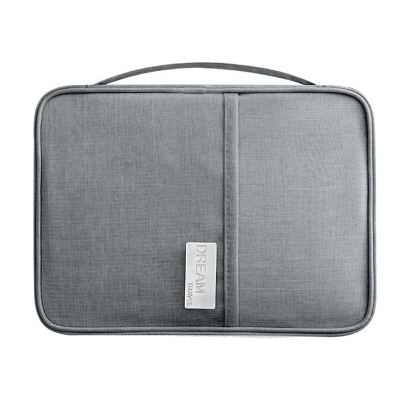 Waterproof Travel Document Bag Black Large - Gray Large