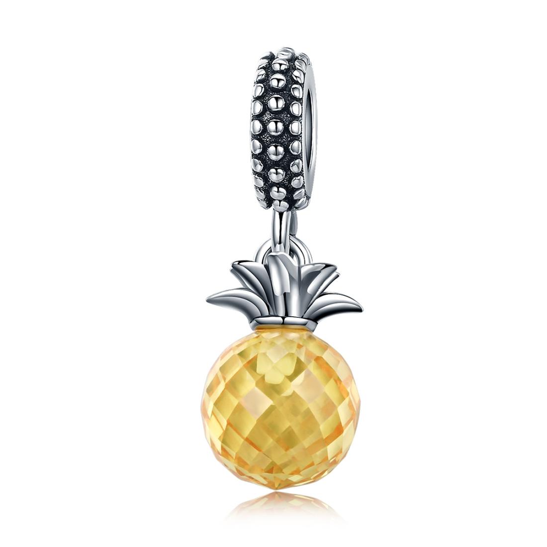 925 Sterling Silver Pineapple Charm For Diy Bracelets