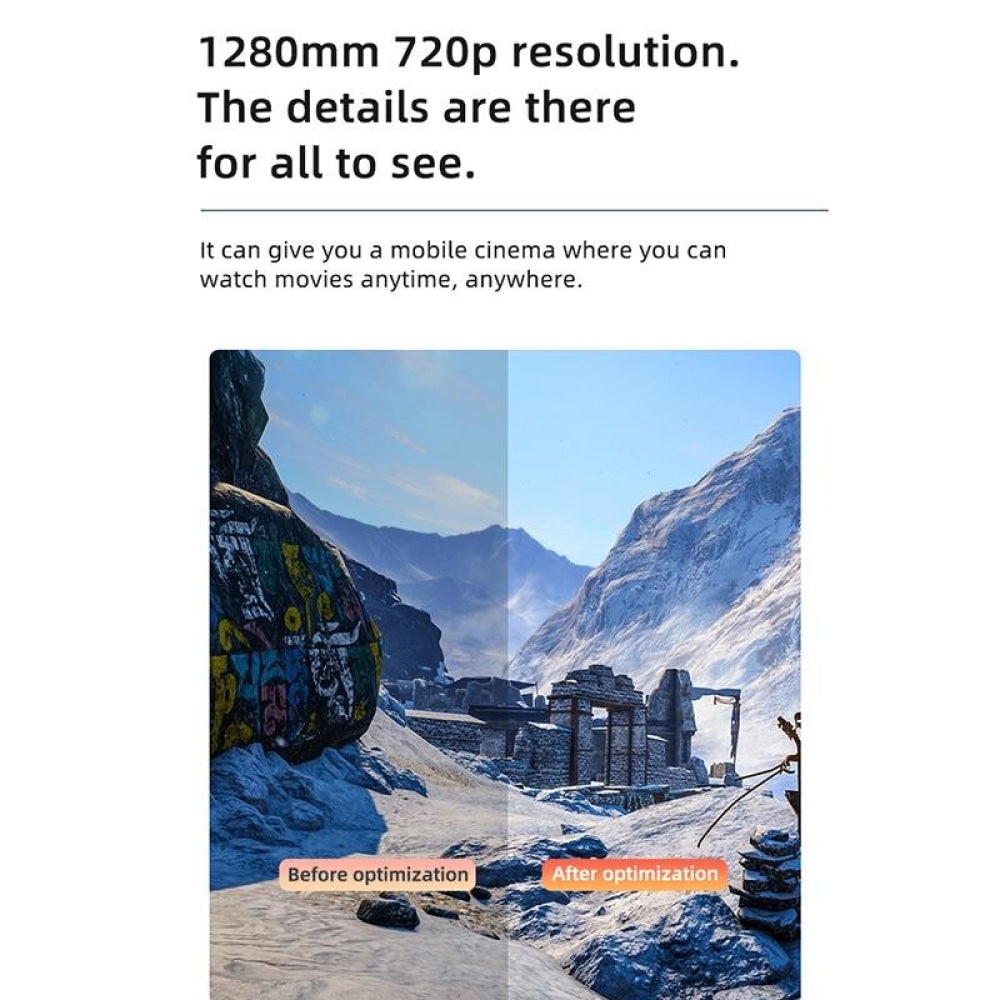 Smart Led Projector - 100 Ansi Lumens 1280X720P Basic Version