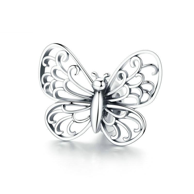 925 Sterling Silver Diy Butterfly Bracelet With Pearl Accents Bsc062