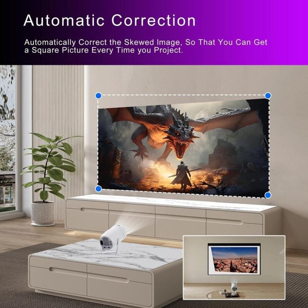 Intelligent Portable Projector With Android 12.0 For Family Use