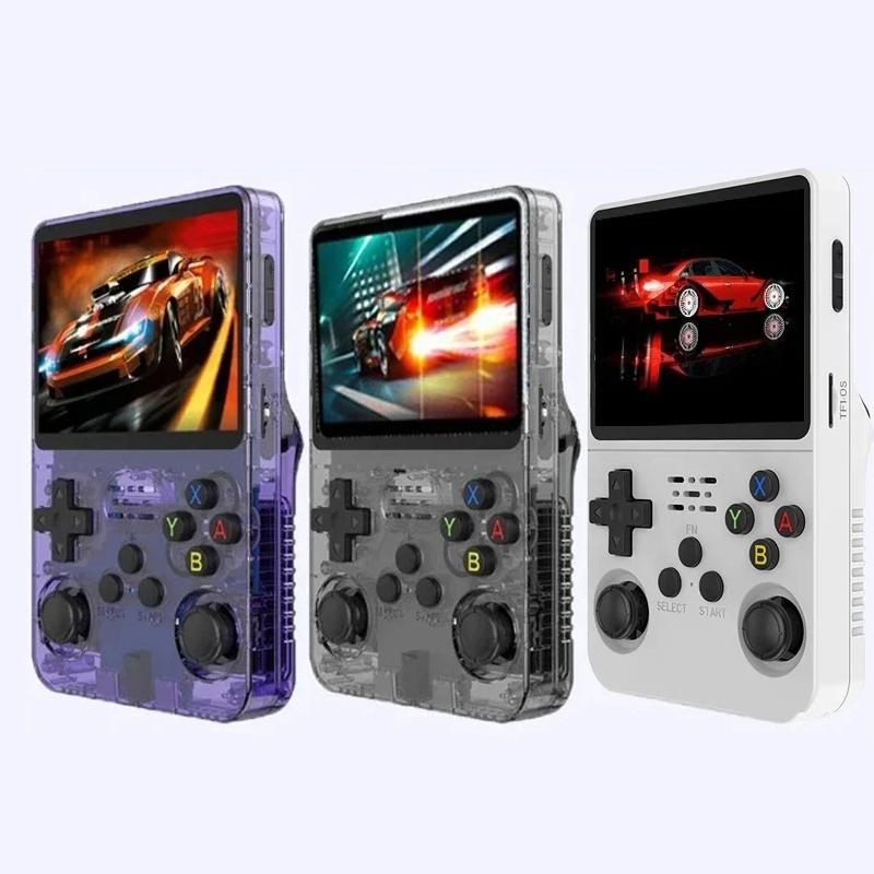 Retro Handheld Game Console With 3.5-Inch Ips Screen - Portable Video Player 128G In Gray Transparent - 128G Gray Transparent
