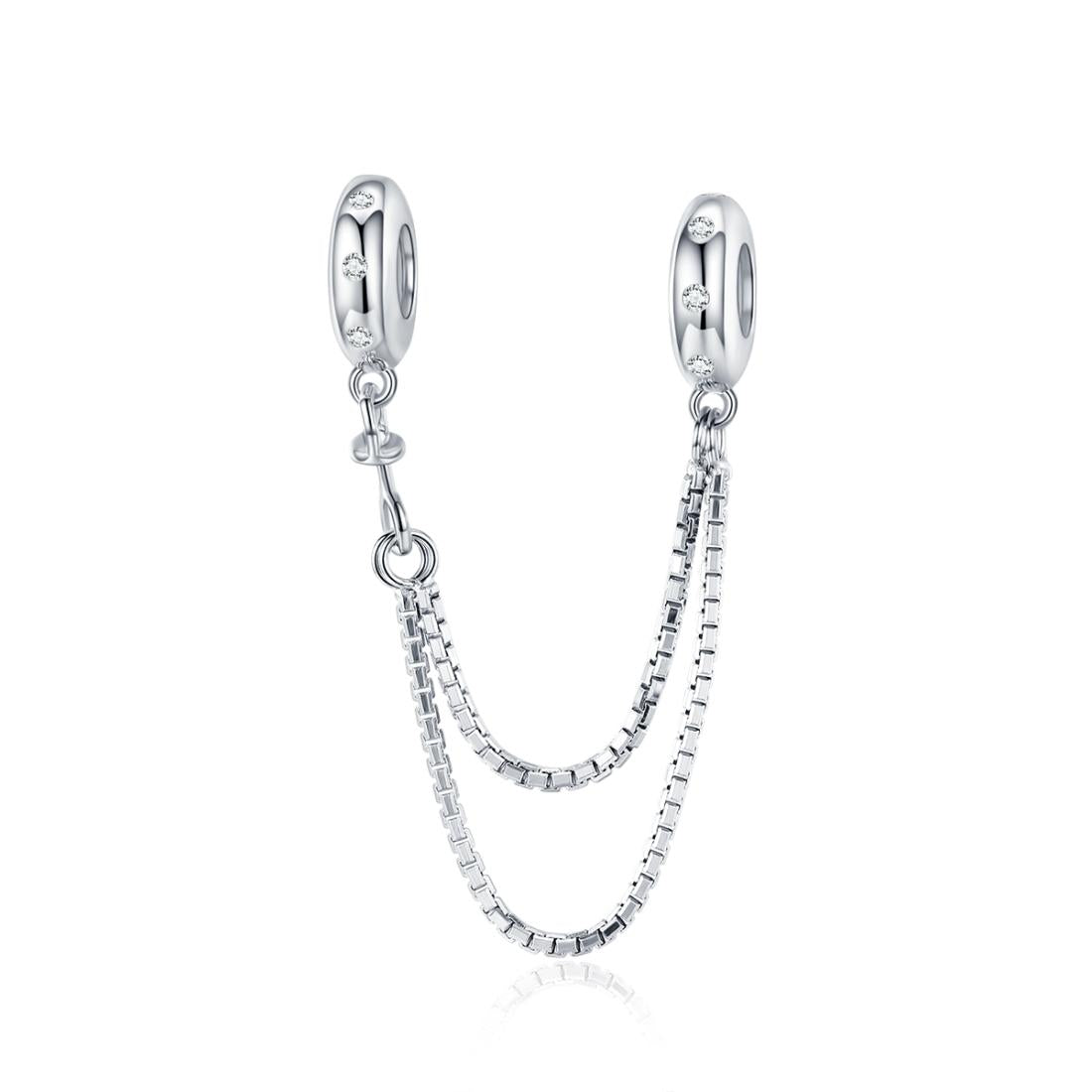 925 Sterling Silver Simple Safety Chain For Diy Bracelets