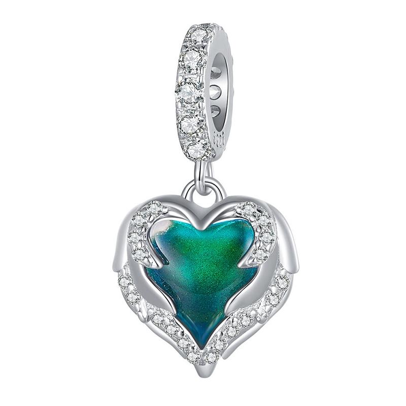 925 Sterling Silver Temperature Sensitive Heart Pendant For Jewelry