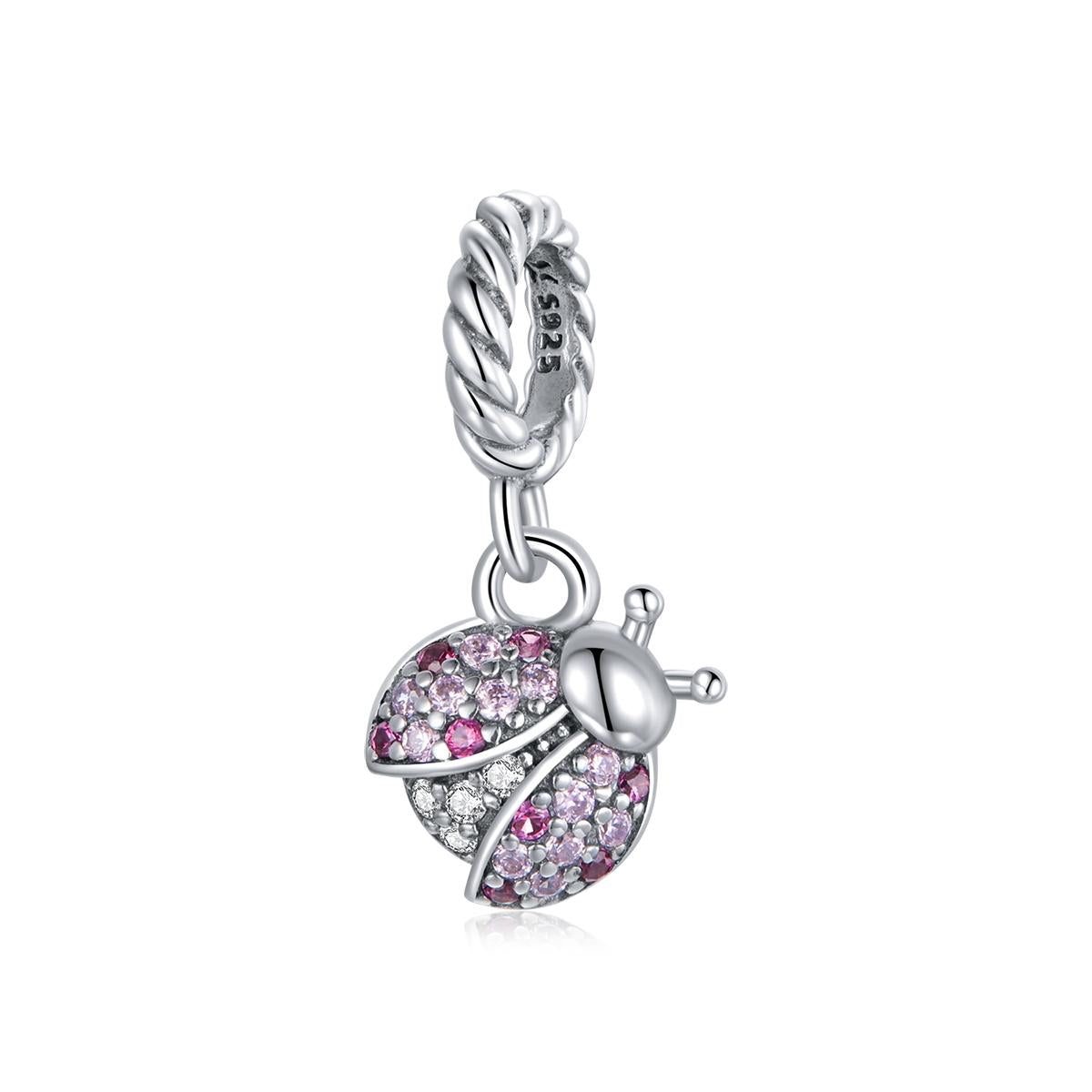 925 Sterling Silver Ladybug Pendant For Bracelets & Necklaces