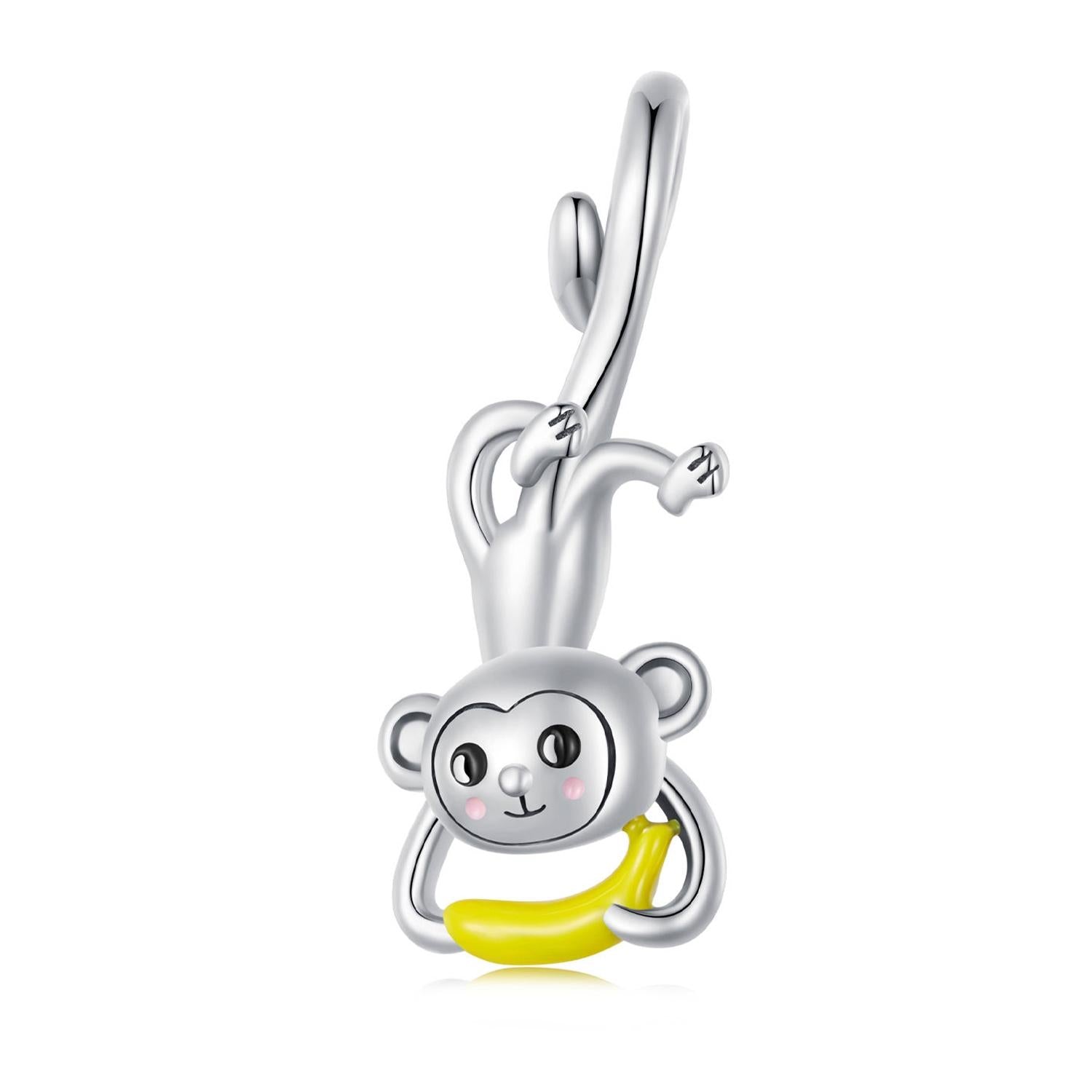 925 Sterling Silver Monkey Pendant For Diy Bracelets