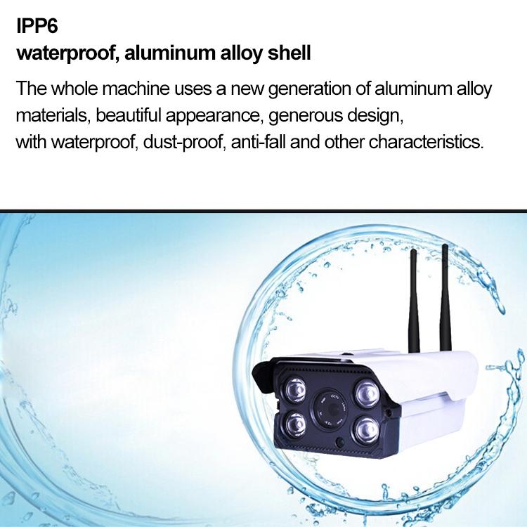 Smart Wireless Wifi Ip Camera With Dual Antenna Infrared Night Vision & 64Gb Tf Card Support