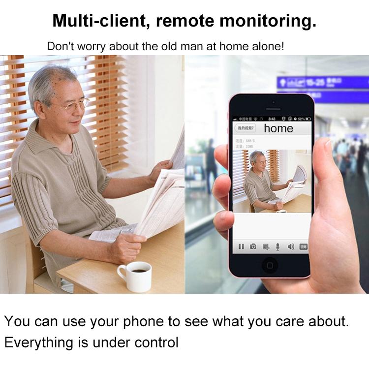 Smart Wireless Wifi Ip Camera With Dual Antenna Infrared Night Vision & 64Gb Tf Card Support