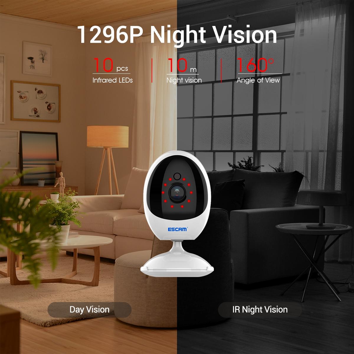 Wireless Indoor Ptz Camera With Ai Detection And Night Vision