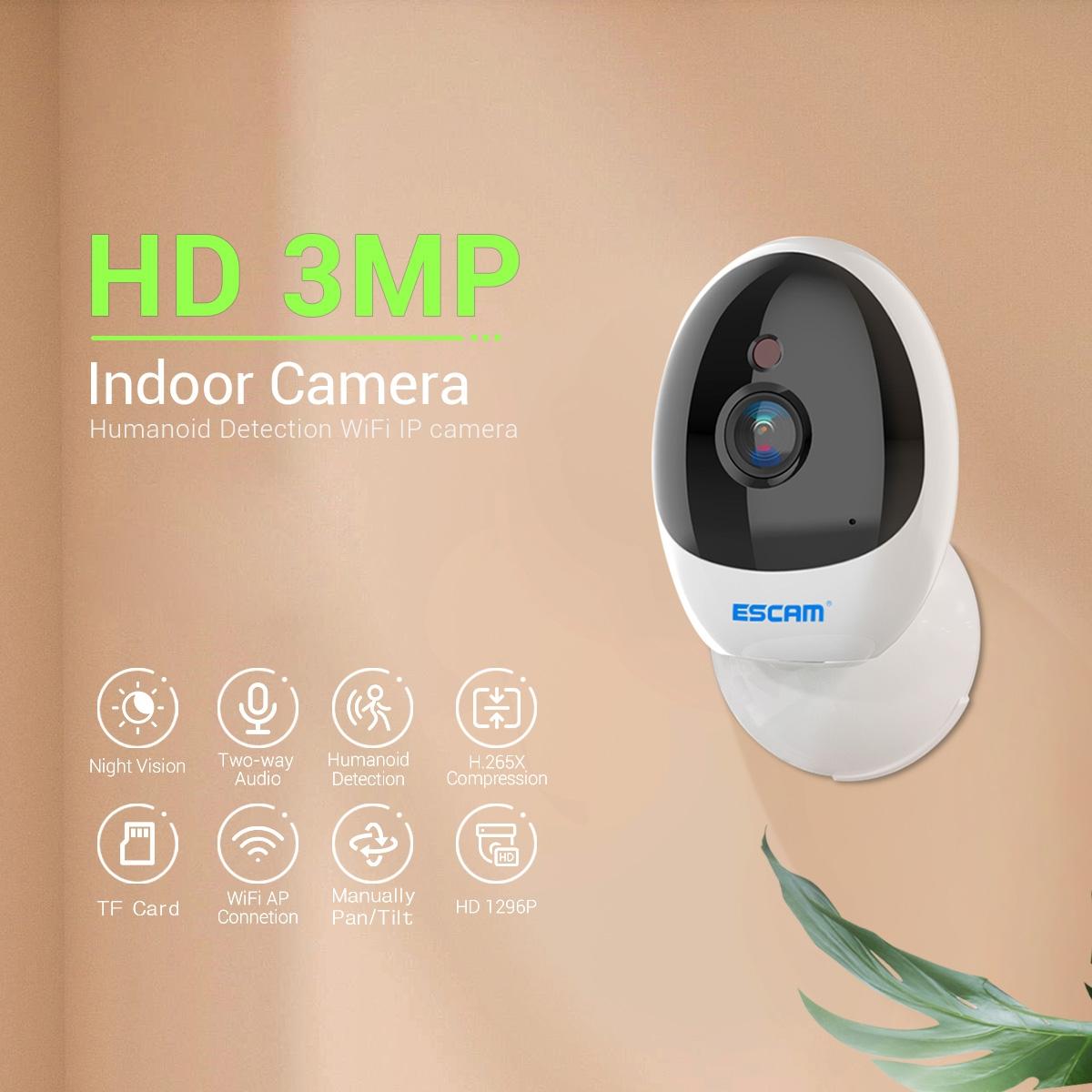 Wireless Indoor Ptz Camera With Ai Detection And Night Vision
