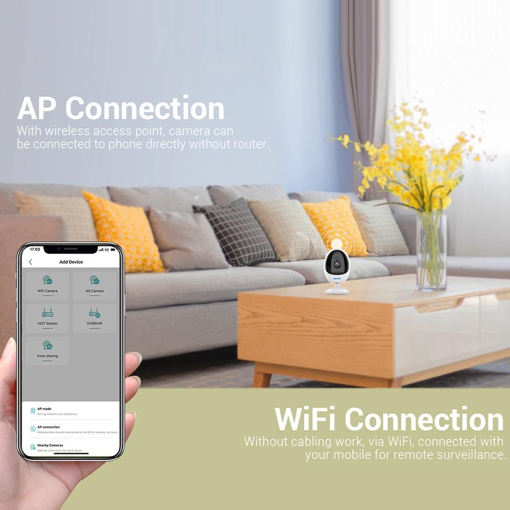 Wireless Indoor Ptz Camera With Ai Detection And Night Vision