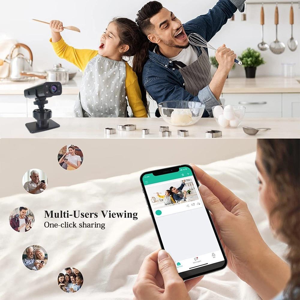 Smart Wifi Camera With Infrared Night Vision - 720P Black